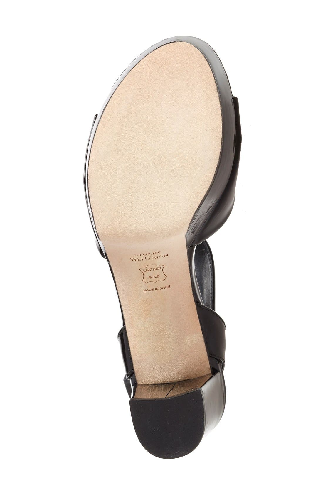 'Real Deal' Platform Sandal, Alternate, color, BLACK PATENT