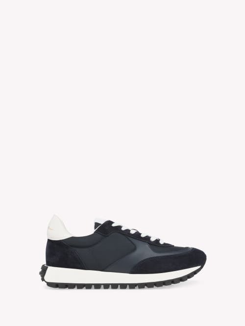 Gianvito Rossi Gravel Panelled Suede Sneakers In Black