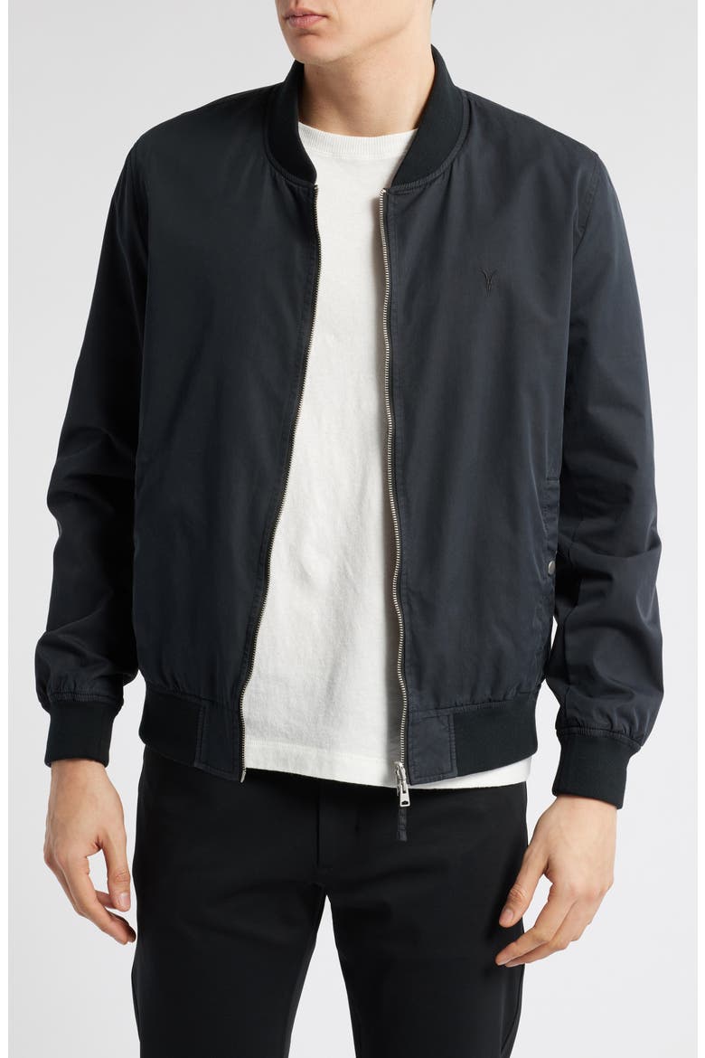 Bassett Reversible Bomber Jacket, Main, color, BLACK/COMMAND BLUE