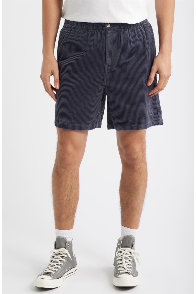 Capitan Corduroy Beach Shorts, Main, color, DARK CHARCOAL