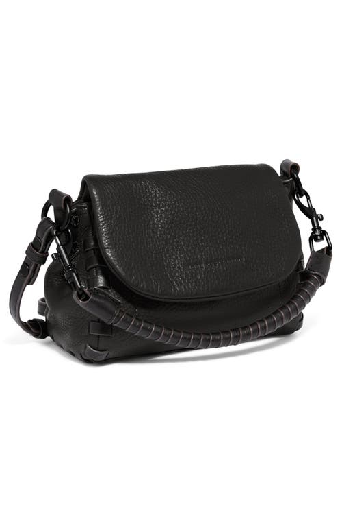 Aimee Mini Zen Leather Crossbody Bag In Black