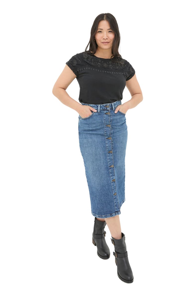 FatFace Women's Ivy Embroidered T-Shirt, Alternate, color, 