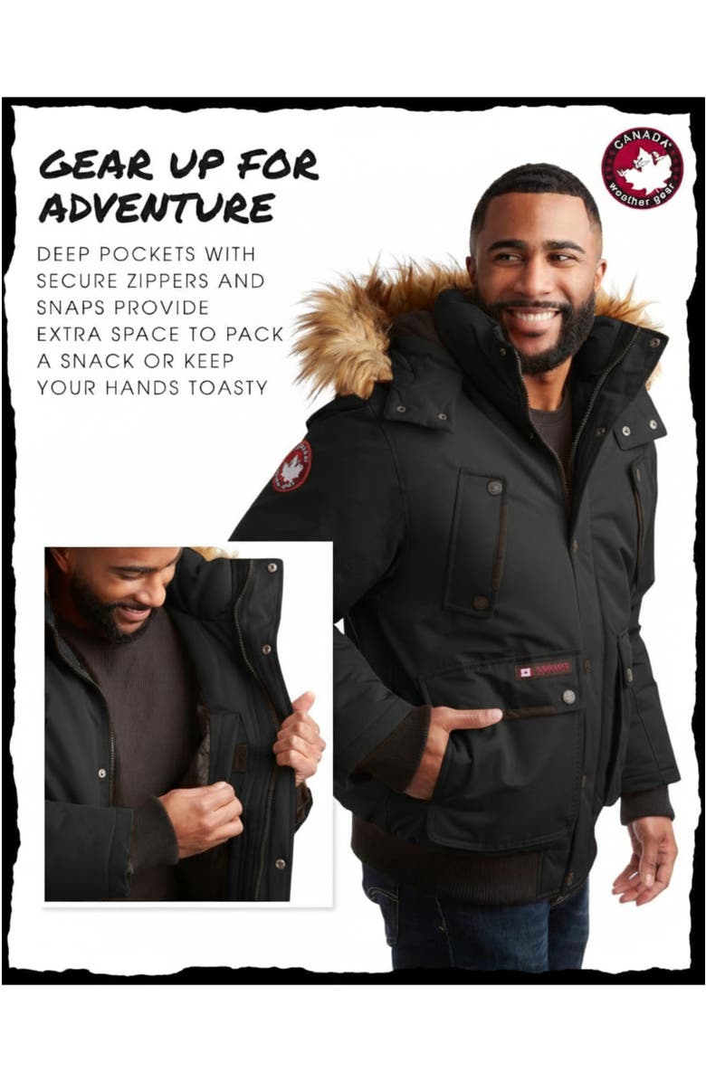 CANADA WEATHER GEAR Men's Heavyweight Bomber Jacket, Alternate, color, 