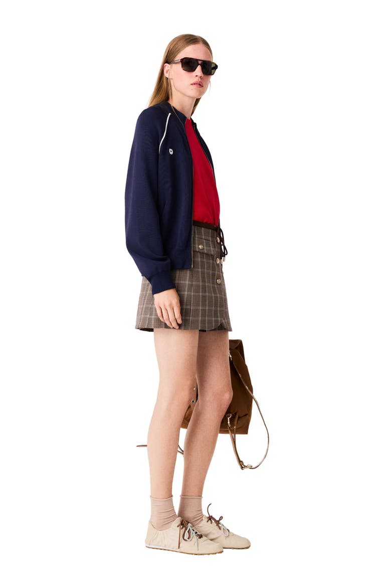 Zipped cardigan, Alternate, color, Navy