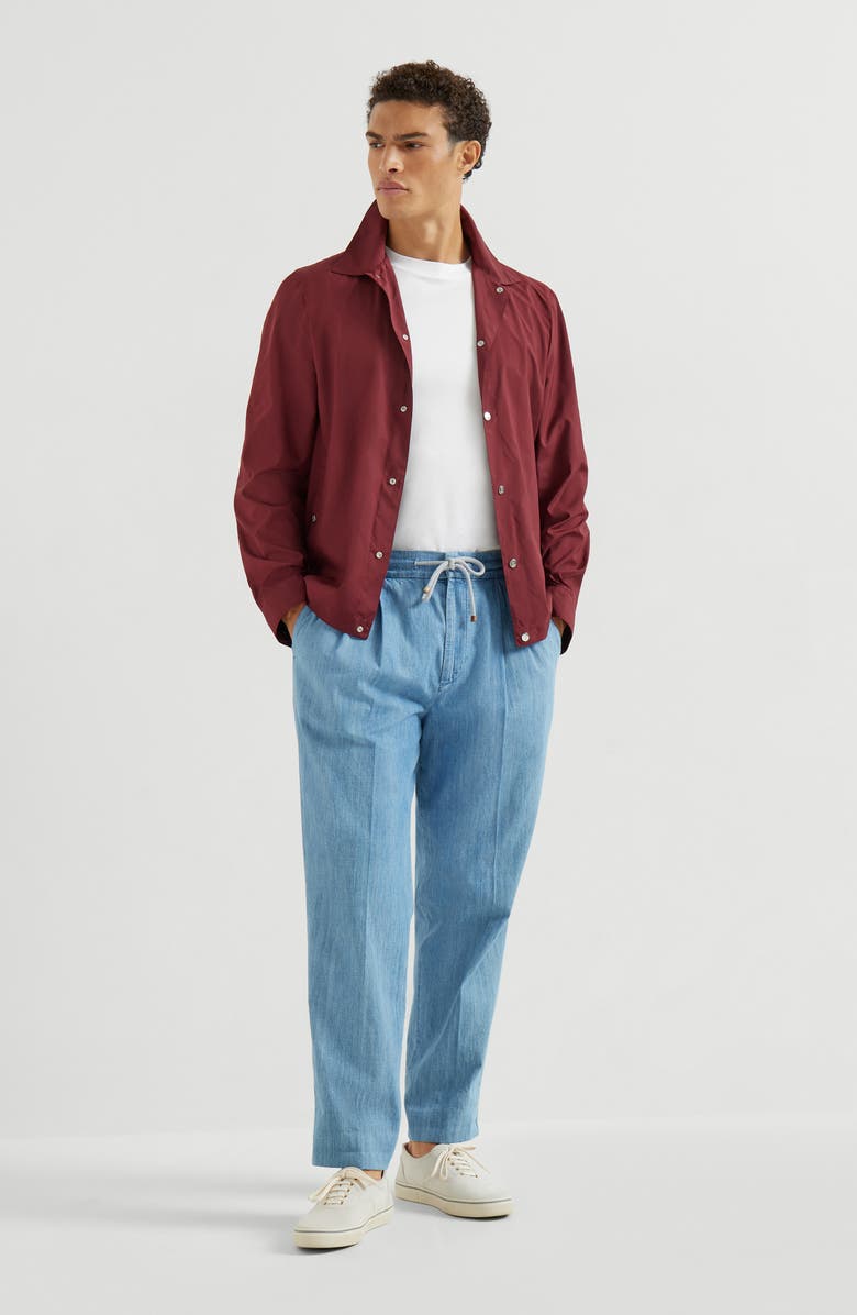 Brunello Cucinelli Lightweight denim trousers, Alternate, color, Light Denim