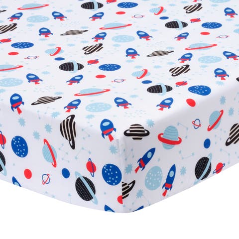 Space Galaxy Microfiber Baby/Toddler Fitted Crib Sheet