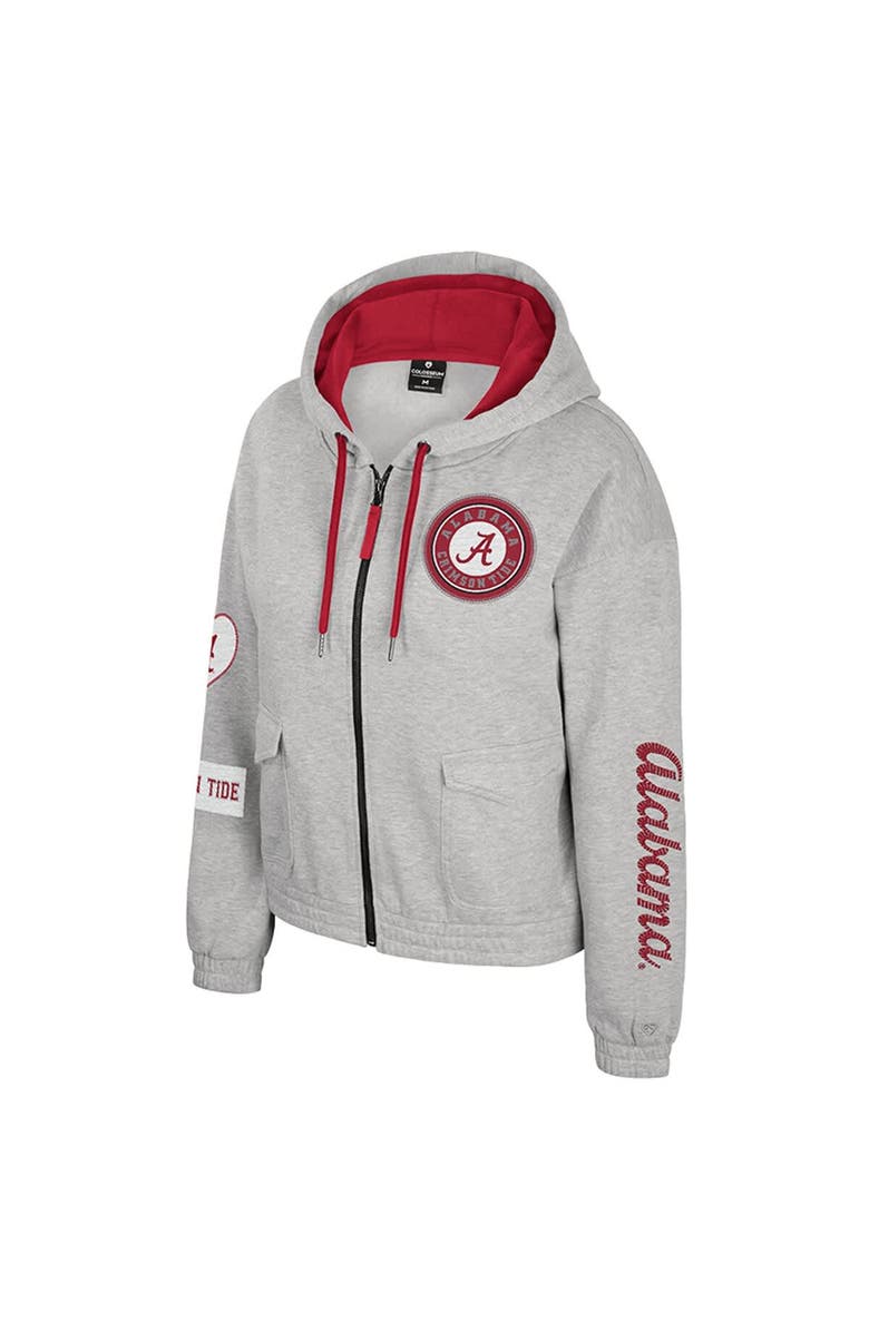 COLOSSEUM Women's Colosseum Gray Alabama Crimson Tide Alfie Full-Zip Hoodie Jacket, Alternate, color, Gray