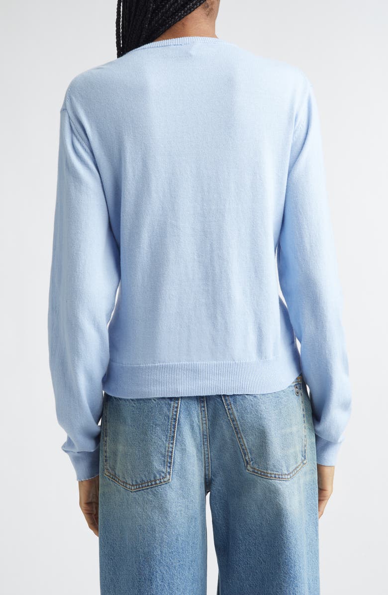 Area Crystal Knot Cotton & Cashmere Cardigan, Alternate, color, 