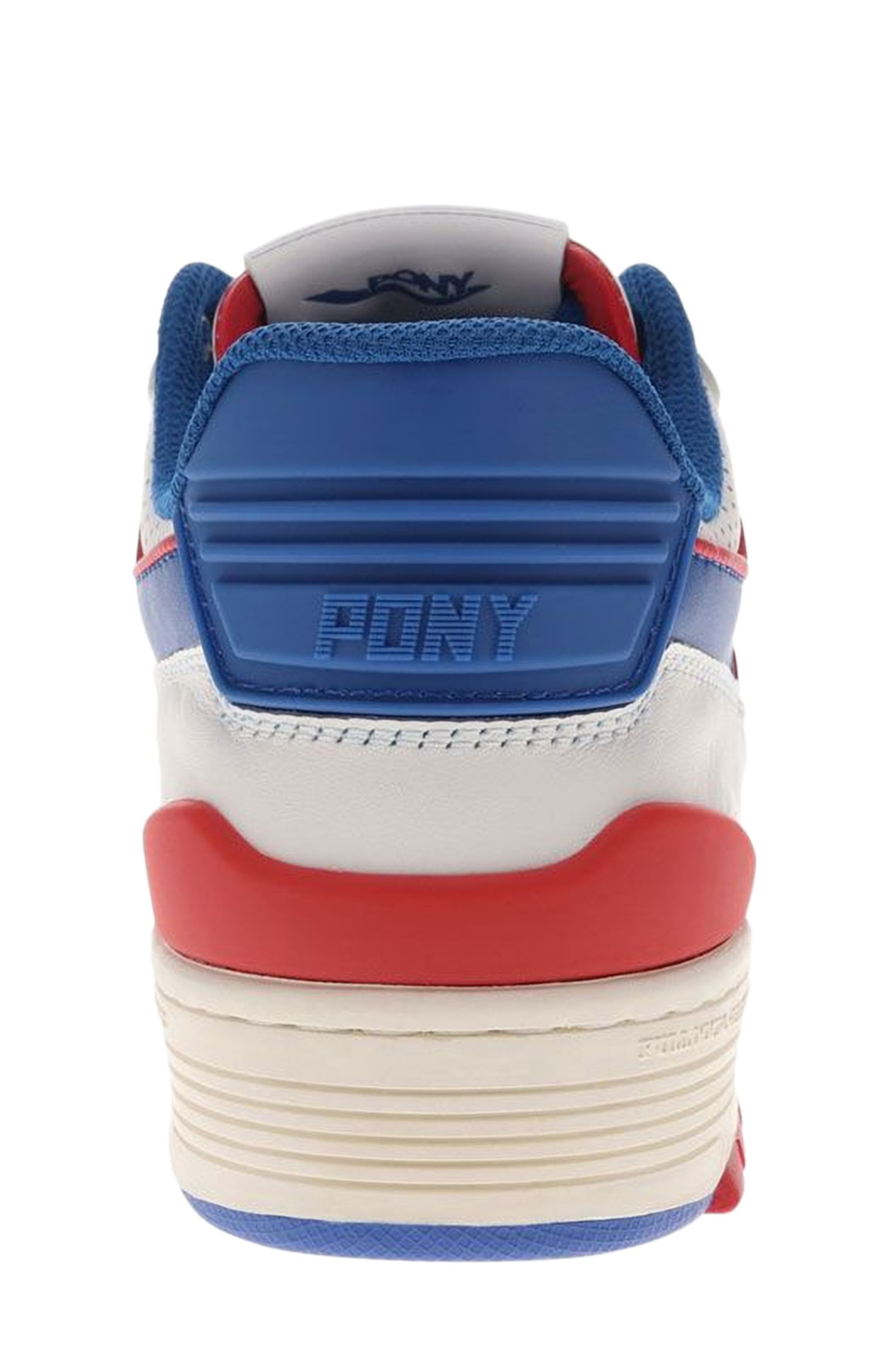 PONY M100 Low Archive Sneakers, Alternate, color, Snow White/Royal/Red