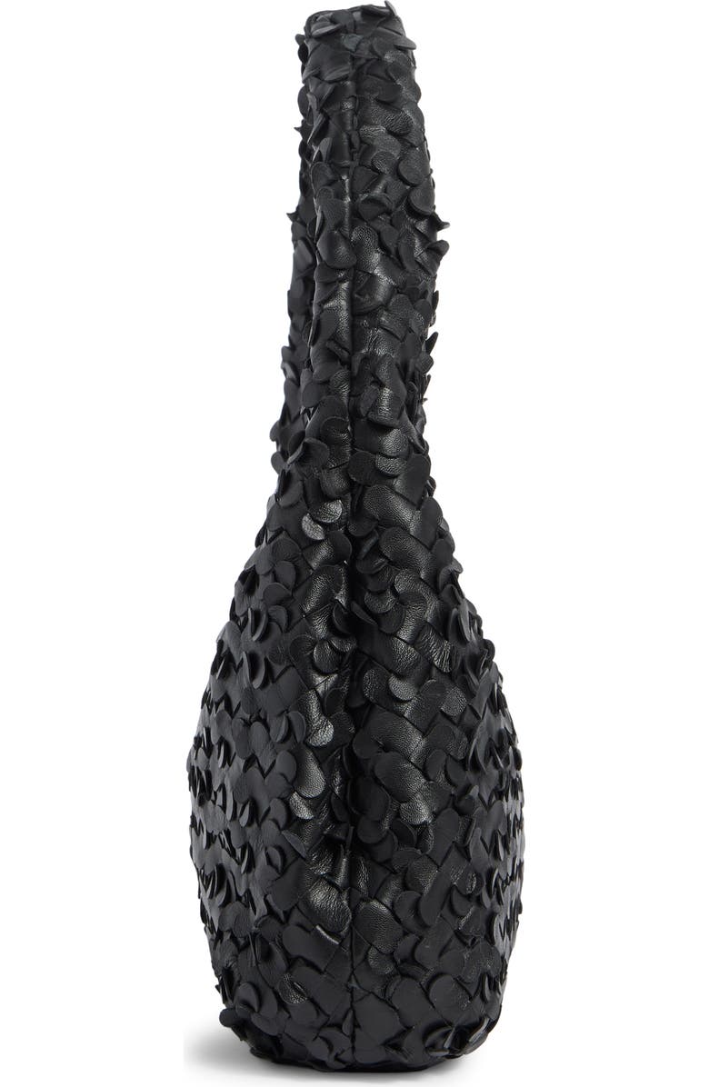 Sam Edelman Bianka Woven Leather Hobo Bag, Alternate, color, Black