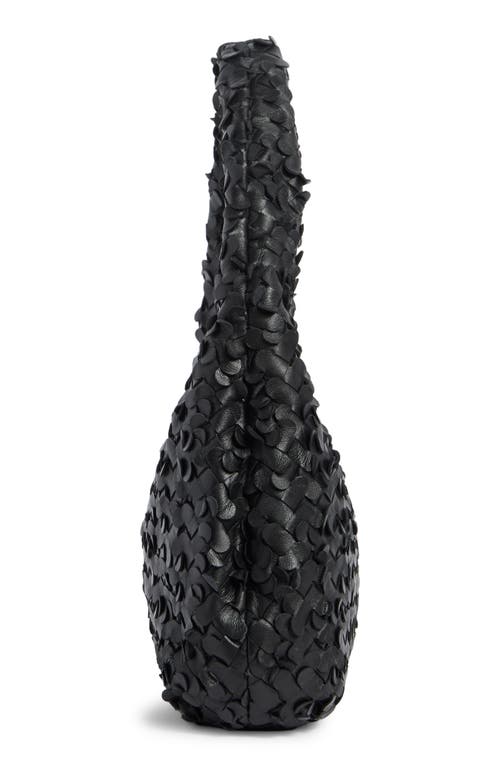Sam Edelman Bianka Woven Leather Hobo Bag In Black