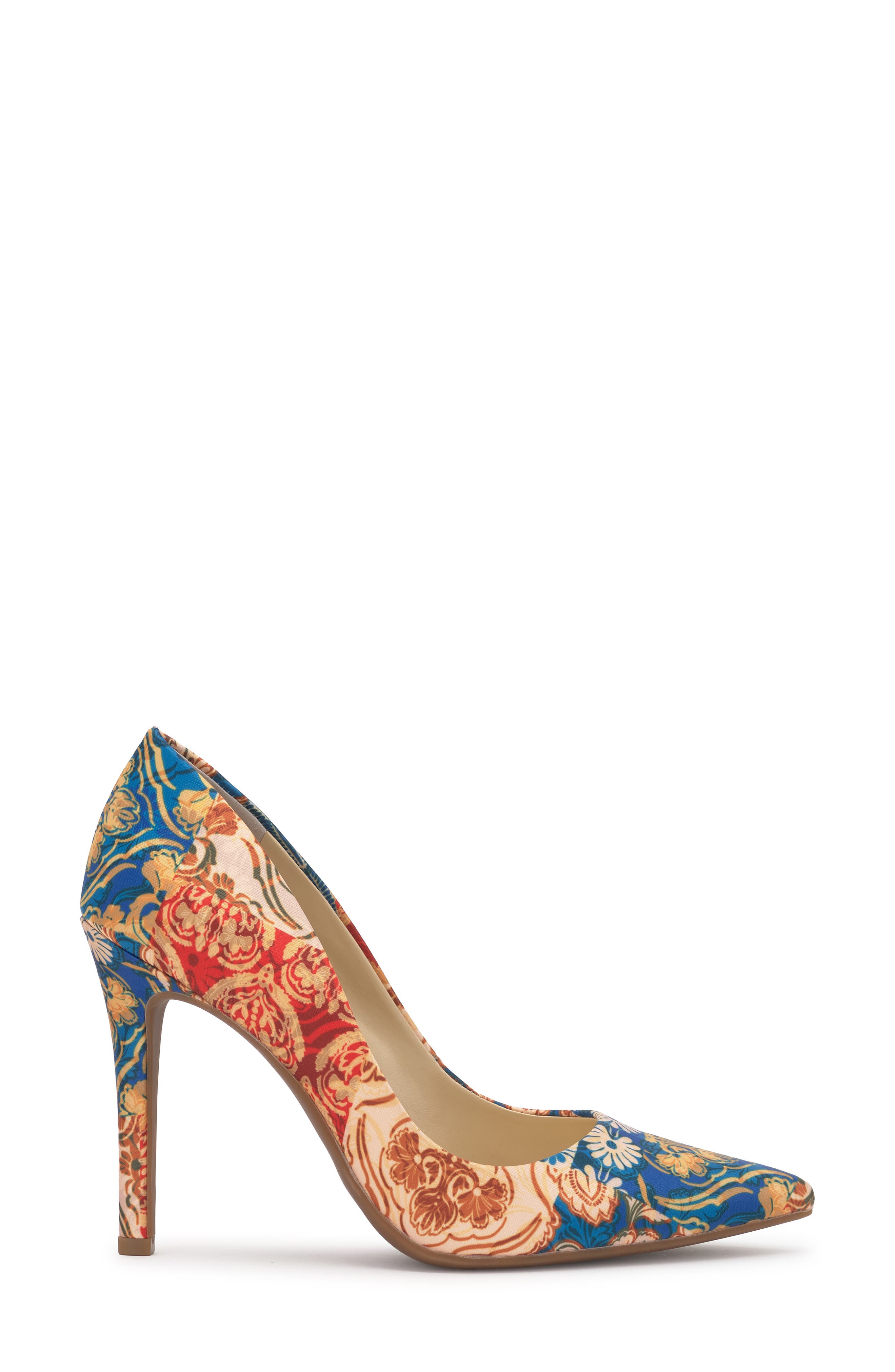 Jessica Simpson Cassani Pointy Toe Pump, Alternate, color, Blue/ Red Multi