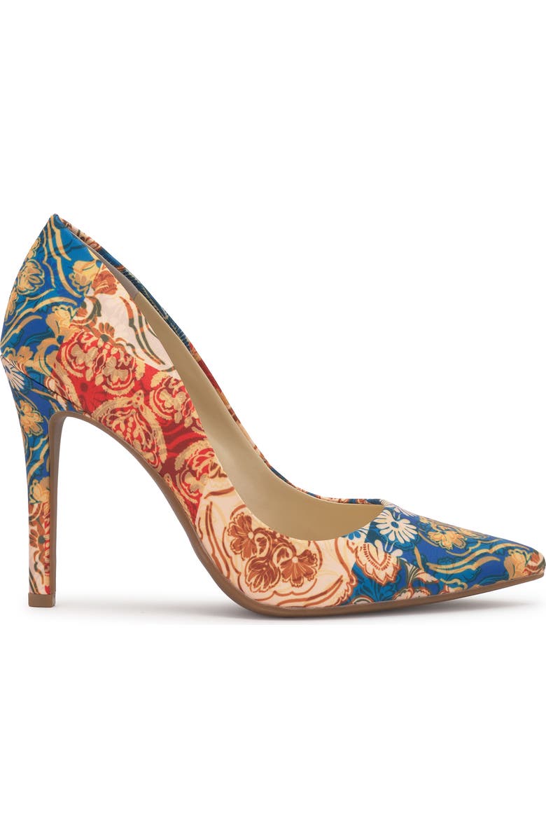 Jessica Simpson Cassani Pointy Toe Pump, Alternate, color, Blue/ Red Multi