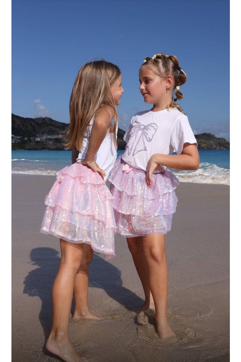 Iridescent Shimmer Sequin Skirt, Alternate, color, Lavender