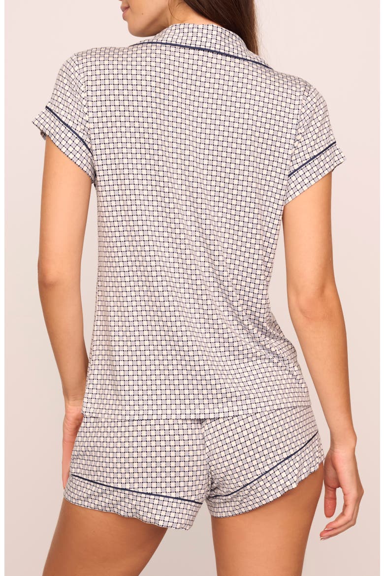 Gisele Printed Short Pajamas, Alternate, color, GEO-SPHERE GRAY DAWN/ NAVY