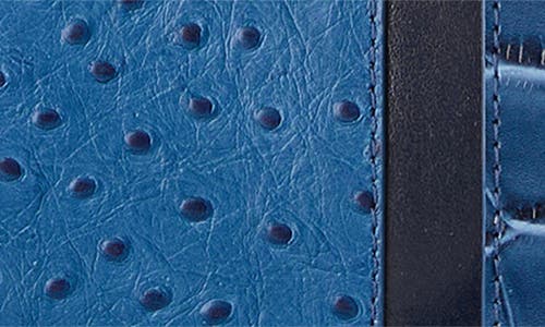 Brahmin Margo Croc Embossed Leather Crossbody Bag In Blue