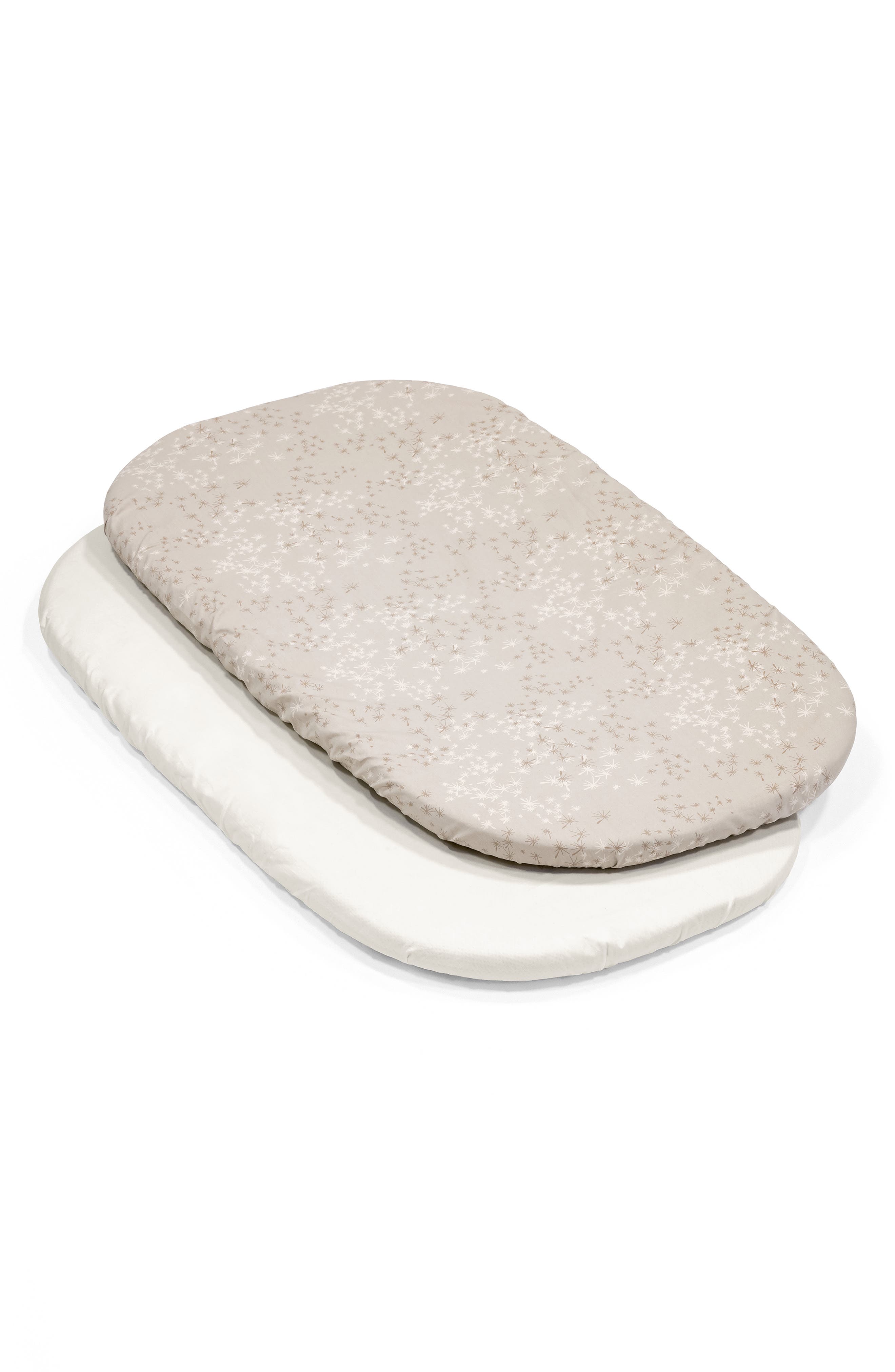 Stokke Snoozi Assorted 2-Pack Fitted Sheets in White 