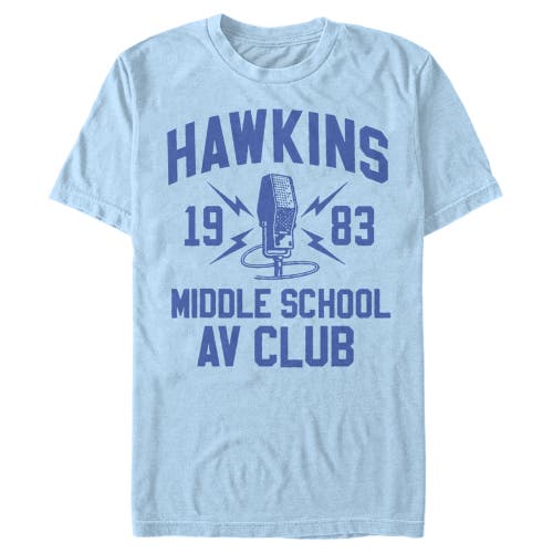 Stranger Things Hawkins Av Club 1983  Graphic T-shirt In Blue