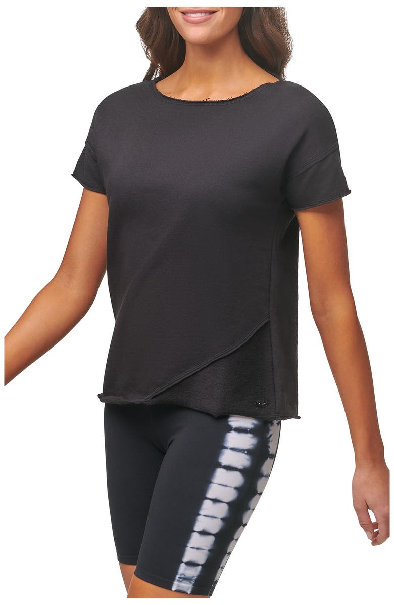 Marc New York Performance Off-Duty Tulip Hem Short Sleeve Top, Main, color, 