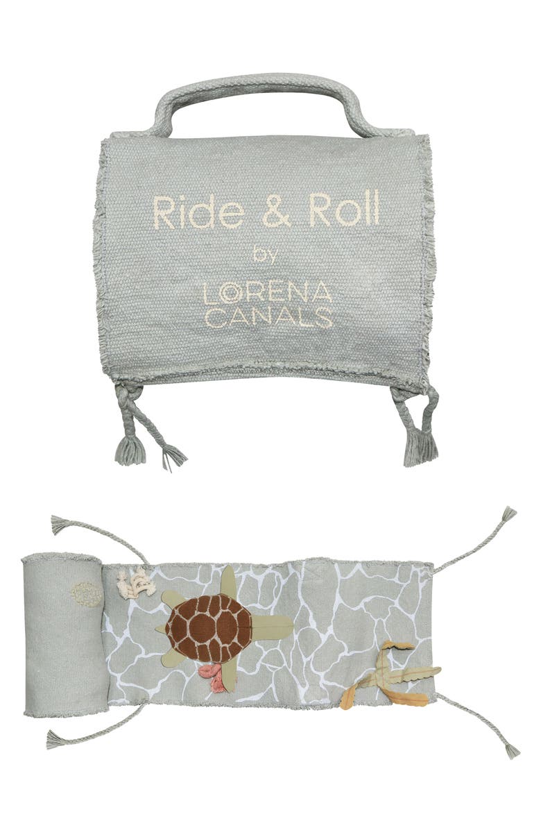 Lorena Canals Ride & Roll Turtle Under the Sea Playset, Main, color, Blue Sage Olive Natural