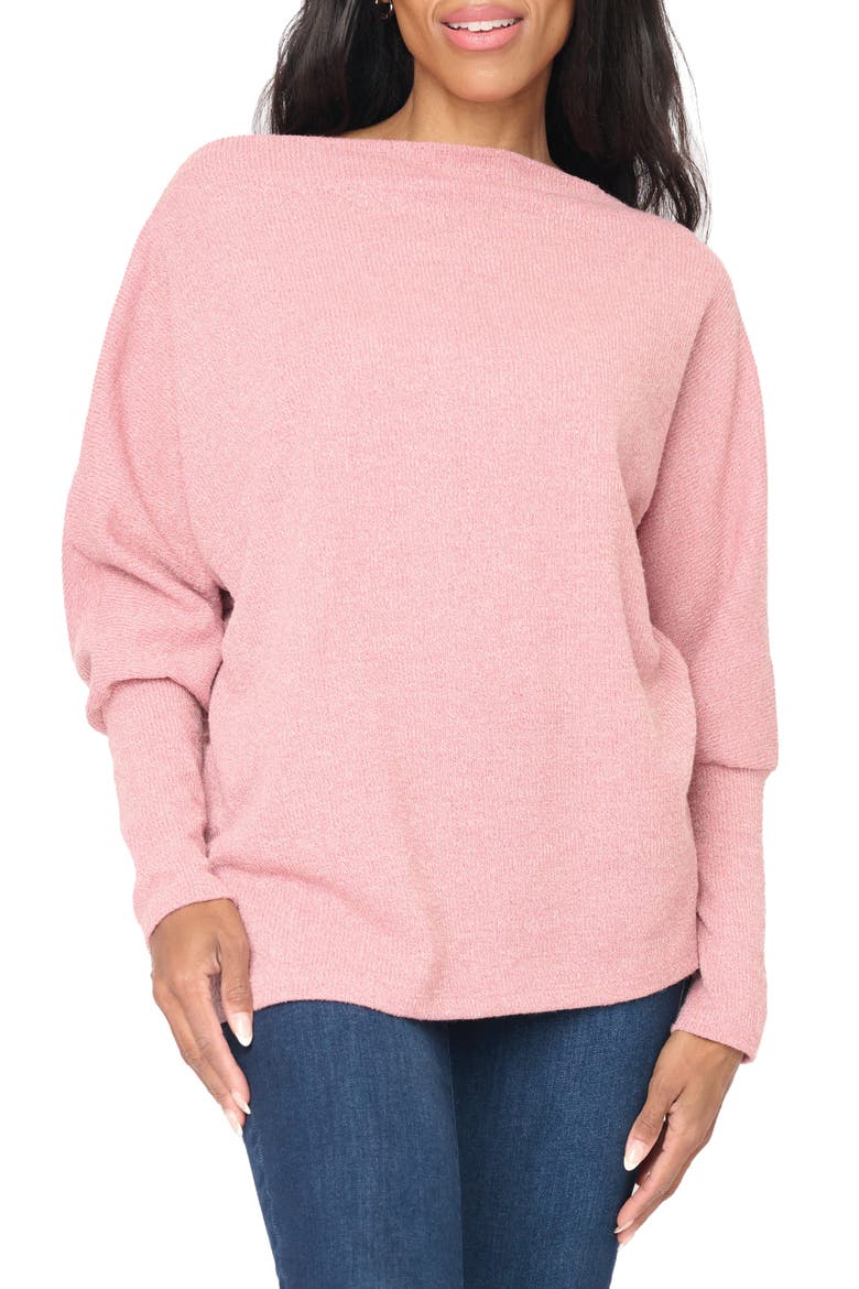 Slouchy Tunic Sweater, Main, color, MAUVE