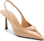 Prada Satin Logo Slingback Pump