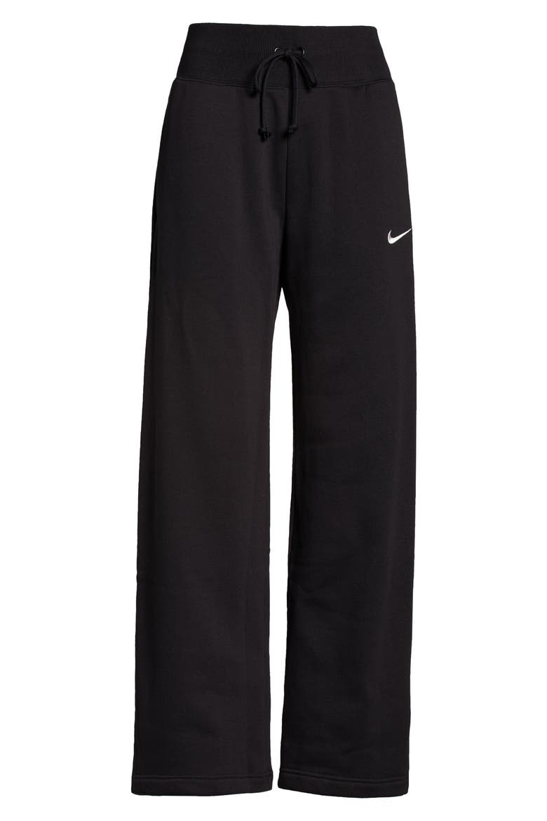 Sportswear Phoenix High Waist Wide Leg Sweatpants, Alternate, color, BLACK/ SAIL