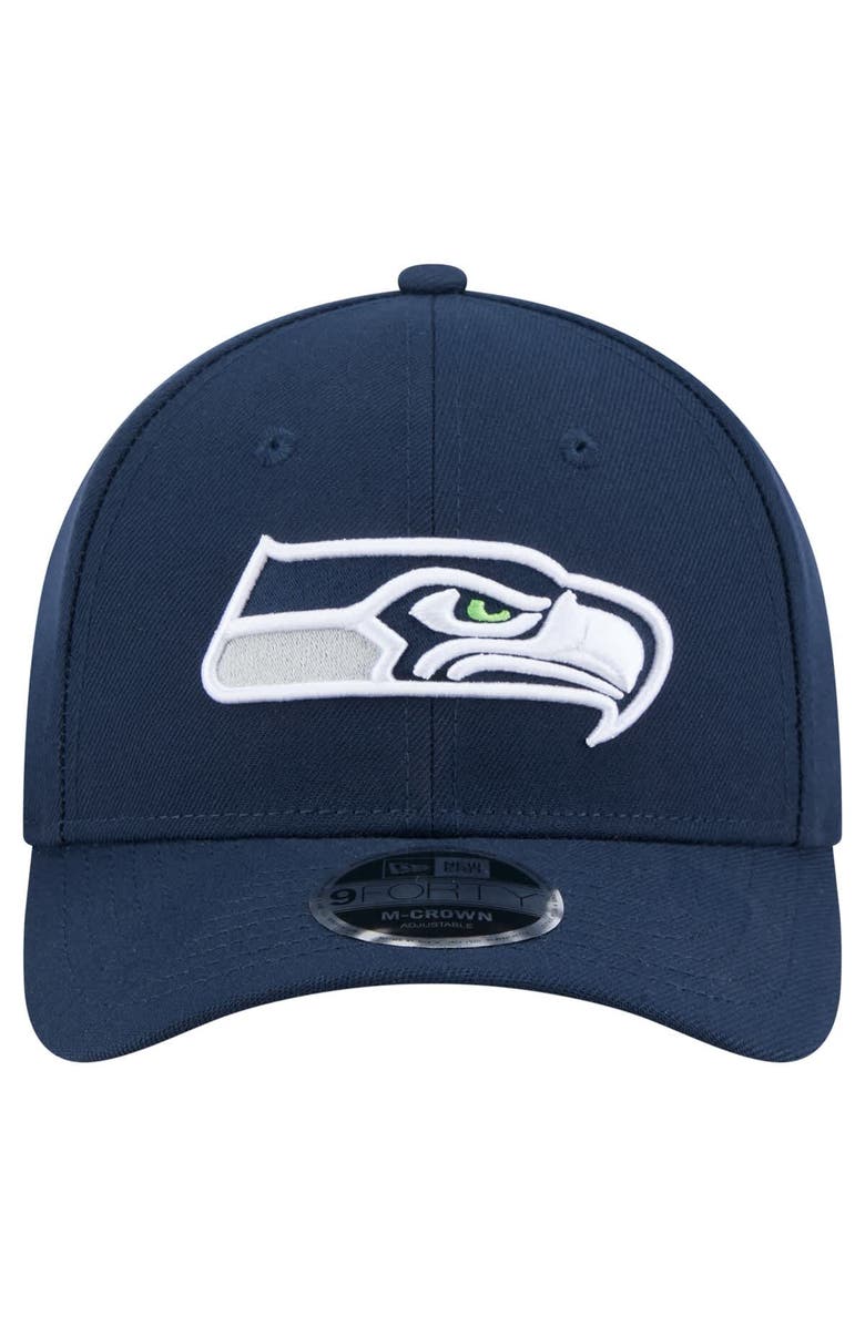 New Era Men's New Era  College Navy Seattle Seahawks Team Collection 9FORTY M-Crown Adjustable Hat, Alternate, color, 