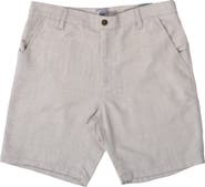 BURNSIDE Cotton & Linen Blend Chino Shorts
