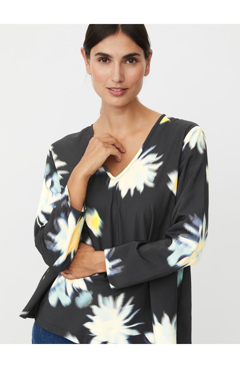 Masai Copenhagen Kala Long Sleeve V-Neck Blouse, Main, color, Muted Lime