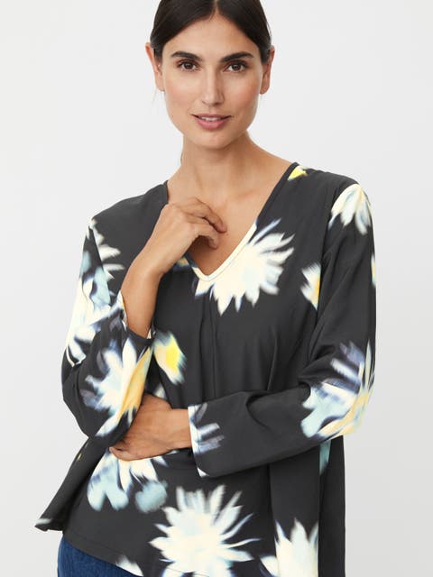 Kala Long Sleeve V-Neck Blouse
