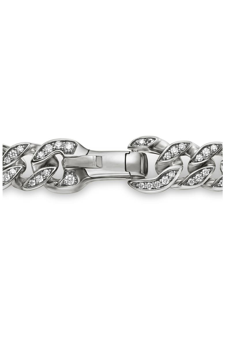 Men's Pavé Curb Chain Bracelet, Alternate, color, SILVER PAVE/ WHITE DIAMOND