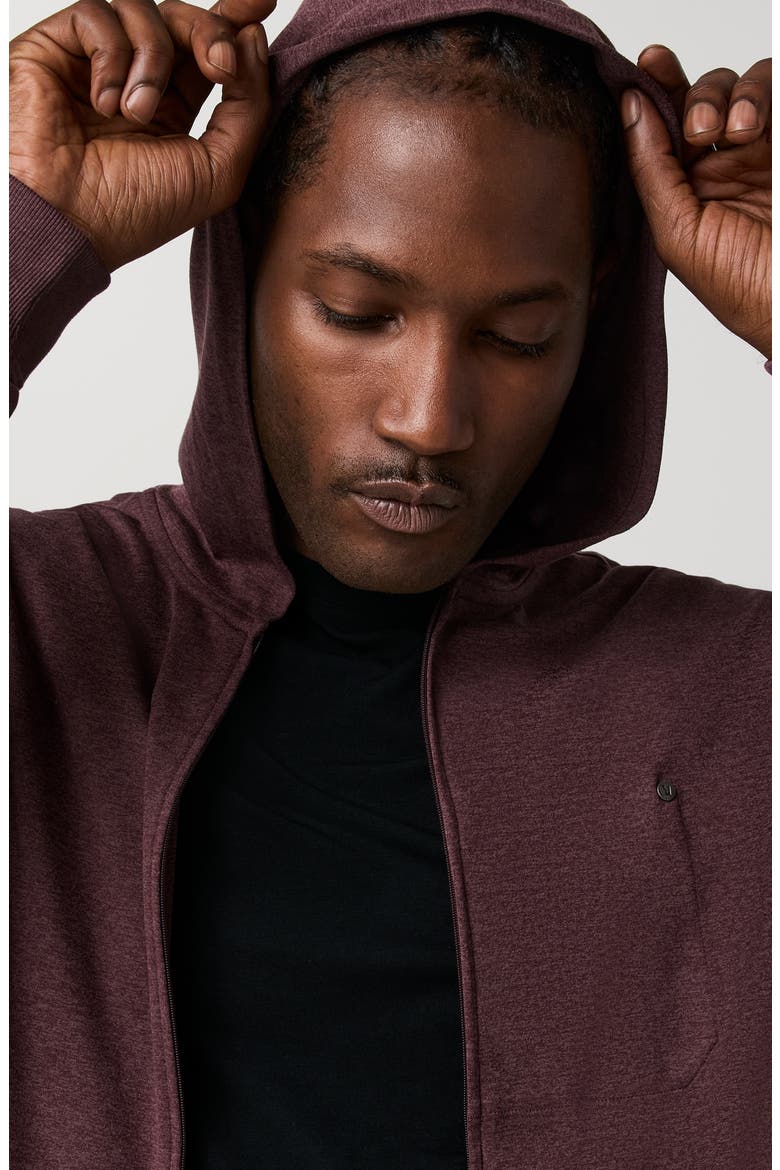 Ponto Performance Zip Hoodie, Alternate, color, BOYSENBERRY HEATHER