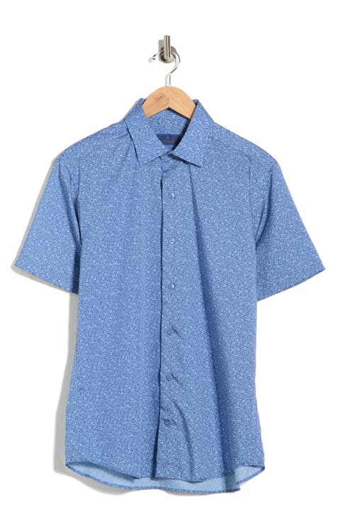 Casual Short Sleeve Button-Up Shirt