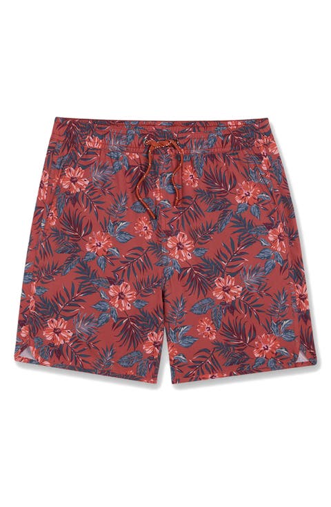 Kids' Anchor Print Water Repellent Swim Trunks (Toddler, Little Kid & Big Kid)