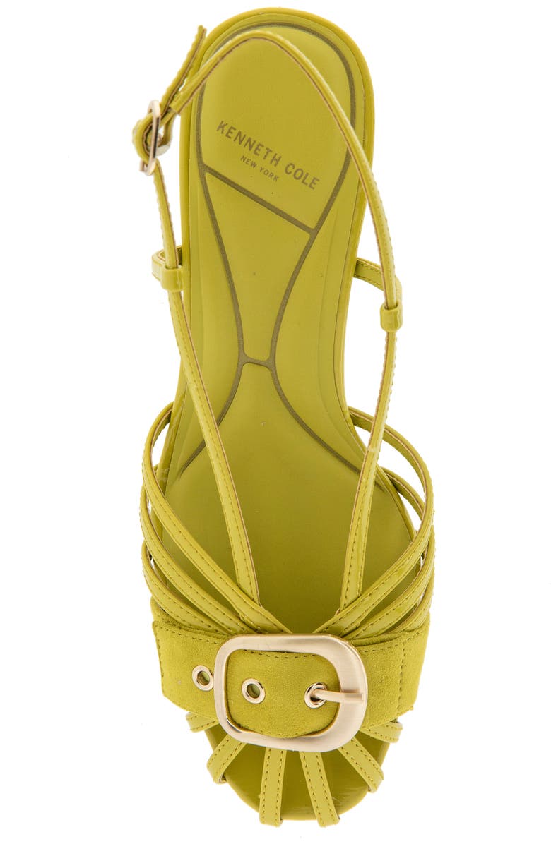 Kenneth Cole Glenda Slingback Sandal, Alternate, color, Chartreuse Patent
