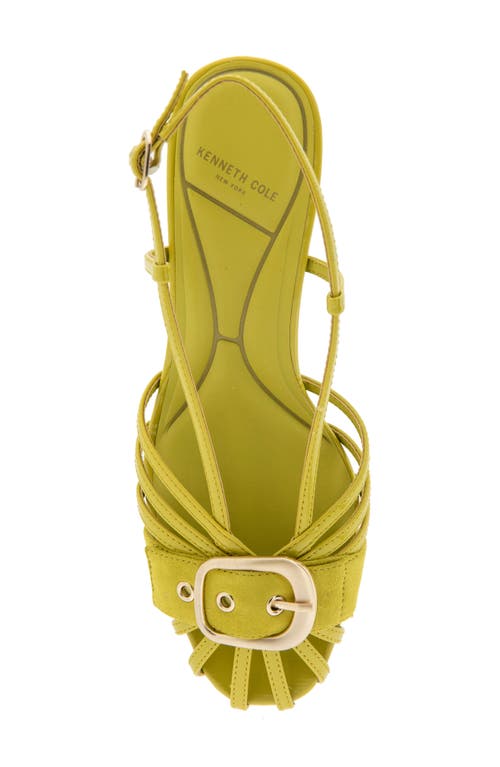 Kenneth Cole Glenda Slingback Sandal In Chartreuse Patent