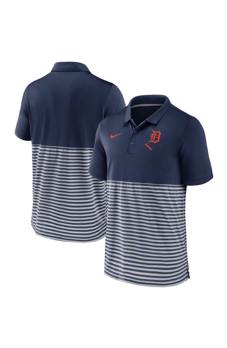 Nike Men's Nike Navy/Gray Detroit Tigers Home Plate Striped Polo, Main, color, 