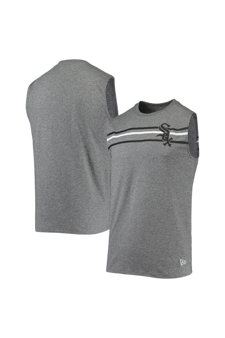 Men's New Era Heathered Gray Chicago White Sox Muscle Tank Top, Main, color, Gray