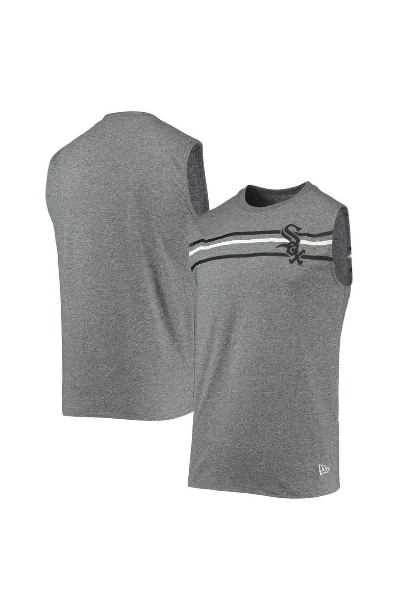 New Era Men's New Era Heathered Gray Chicago White Sox Muscle Tank Top, Main, color, Gray