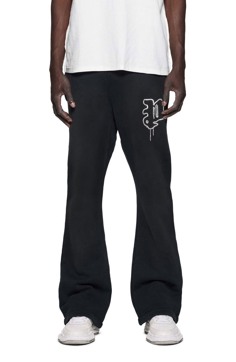 PURPLE BRAND Drip Logo Heavyweight Fleece Sweatpants, Main, color, 