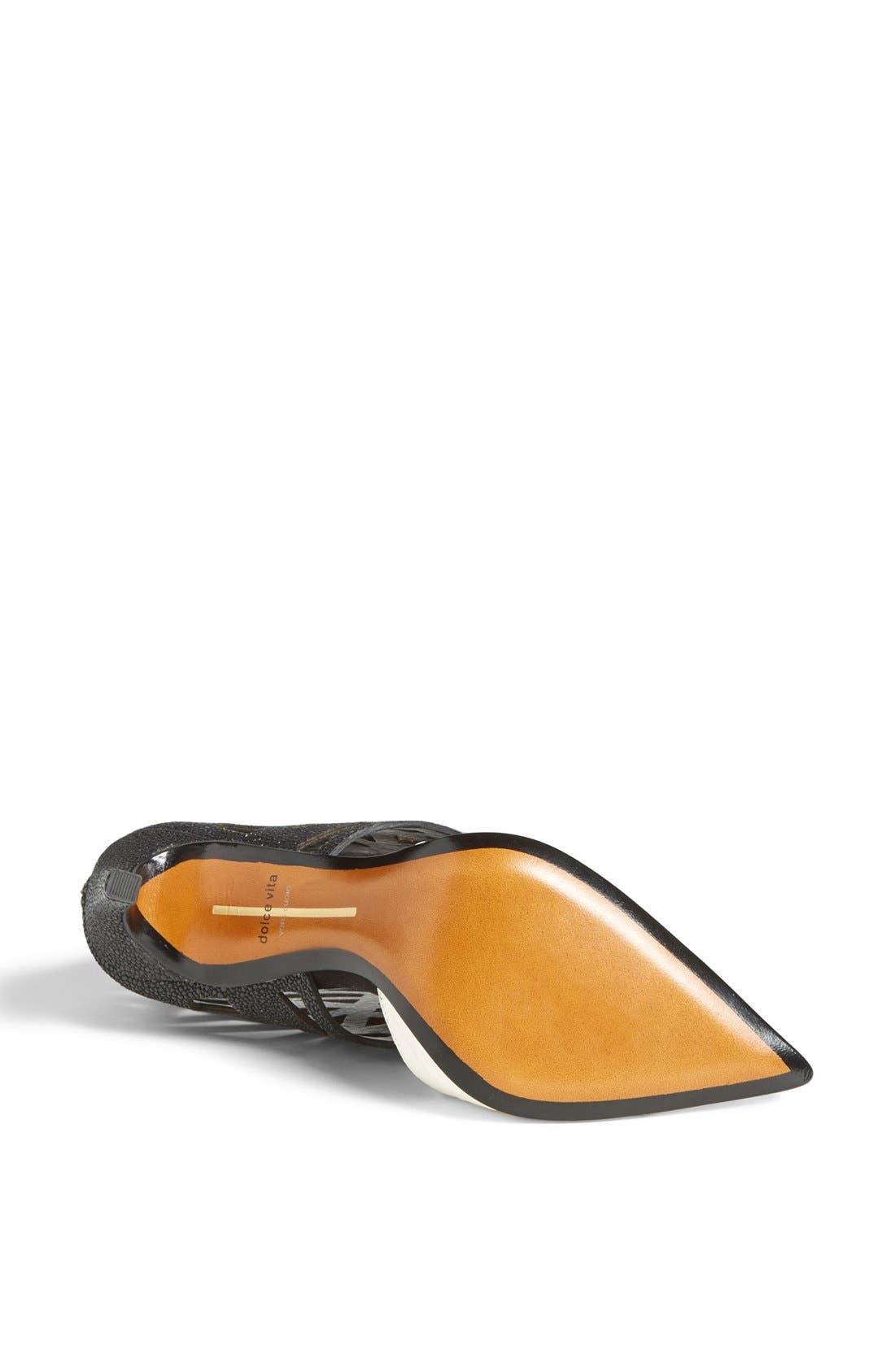 'Kadyn' Pump, Alternate, color, BLACK/  WHITE