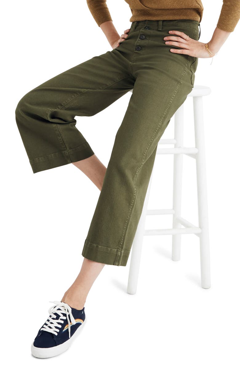 Madewell Emmett Crop Wide Leg Pants, Alternate, color,
