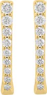 EFFY Diamond Bar Hoop Earrings in 14K Yellow Gold