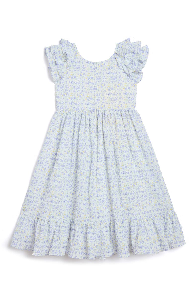 Pippa & Julie Kids' Floral Ruffle Sleeve Maxi Dress, Alternate, color,