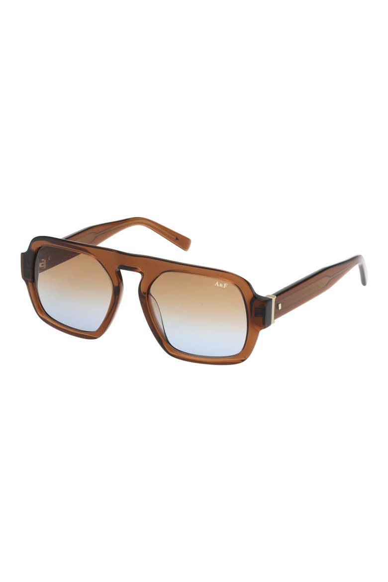 53mm Gradient Navigator Sunglasses, Alternate, color, LIGHT BROWN / GRADIENT BROWN