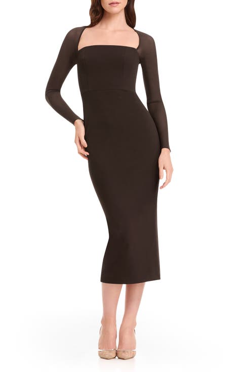 Maxine Long Sleeve Midi Dress