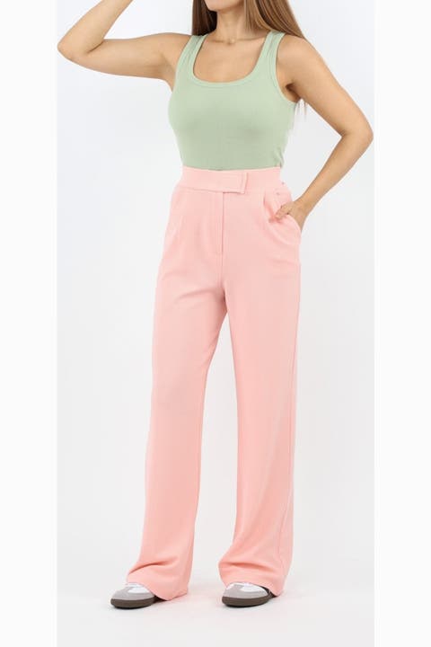 High Waist Stretch Palazzo Pants