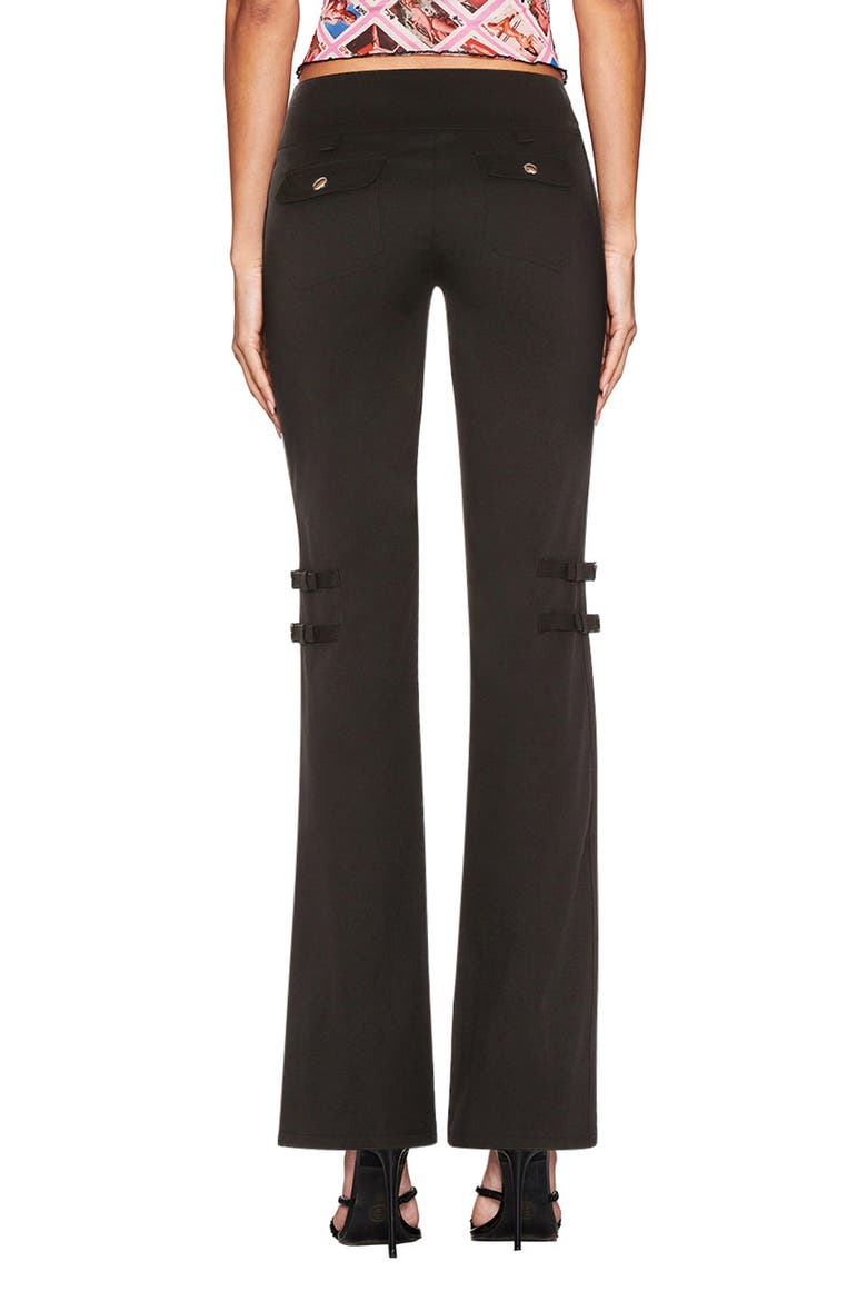 Adrienne Low Waist Straight Leg Pants, Alternate, color, BLACK
