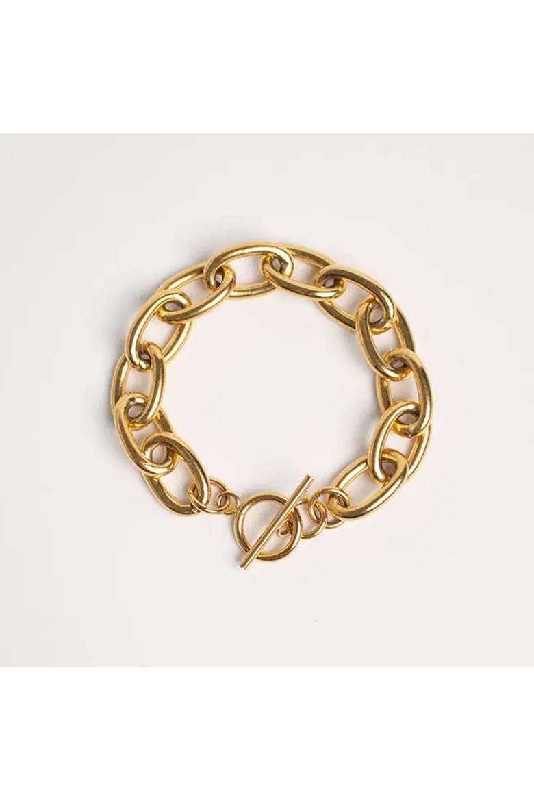 Chunky Round Gold Chain Bracelet, Alternate, color, Gold